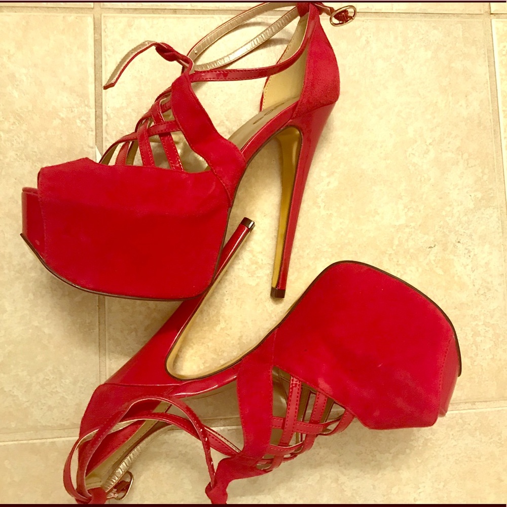 Bebe giant platform stiletto sandals